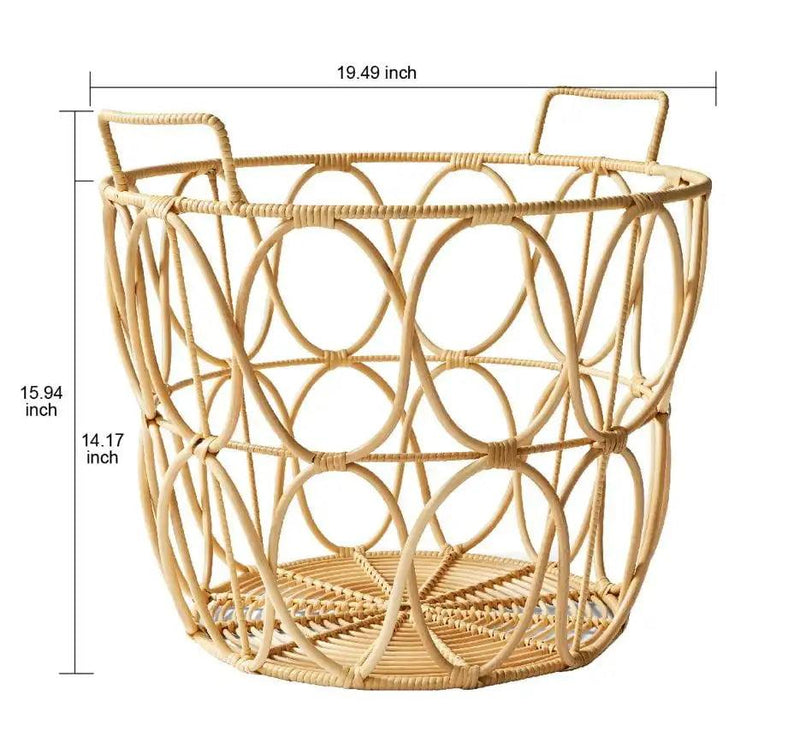 Large Poly Rattan Storage Basket