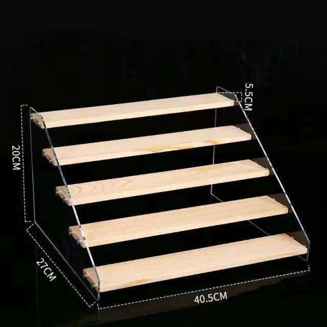 2-7 acrylic wood display stand