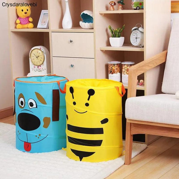 Colorful Cartoon Foldable Toys Basket