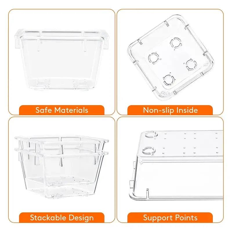 10-Piece Versatile Drawer Organizer Set - Clear Plastic Trays