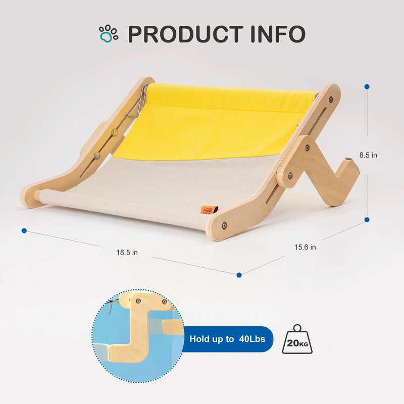 Mewoofun Wooden Cat Hammock