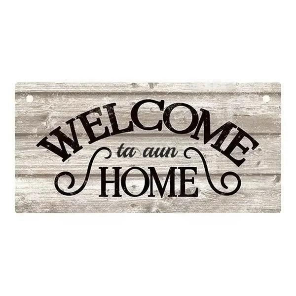 Vintage Welcome Home Wooden Sign