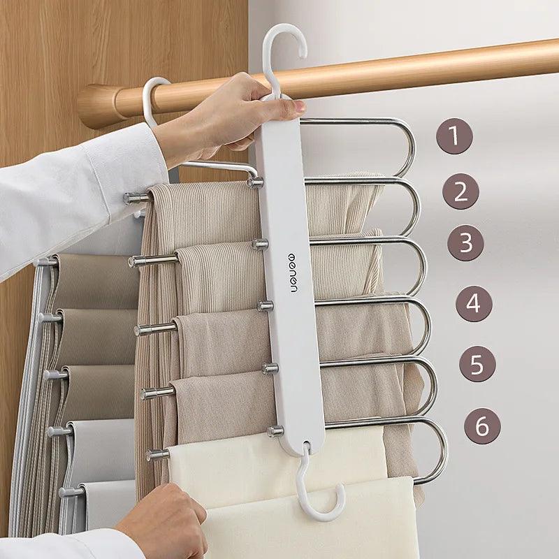 space-saving pants hanger