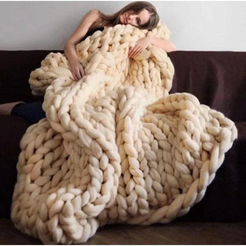 Luxury Heavyweight Thick-Knitted Blanket