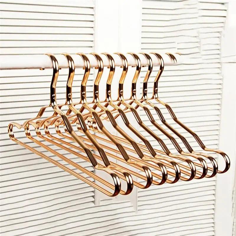 5/10pcs Metallic Clothing Hanger