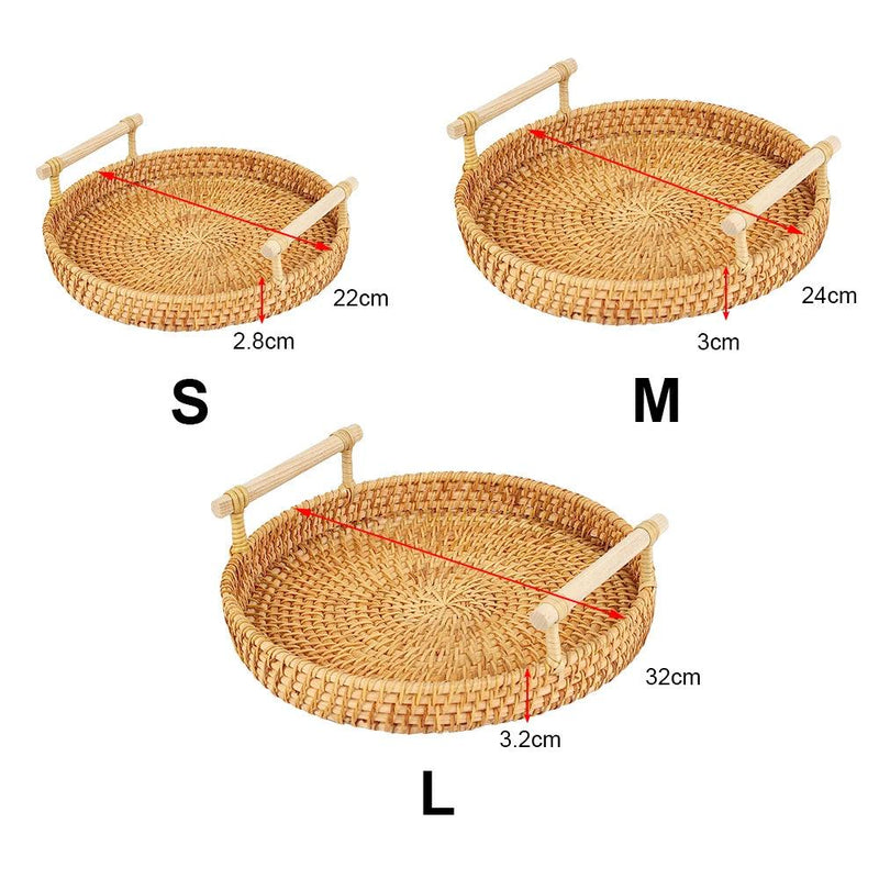 round wicker tray