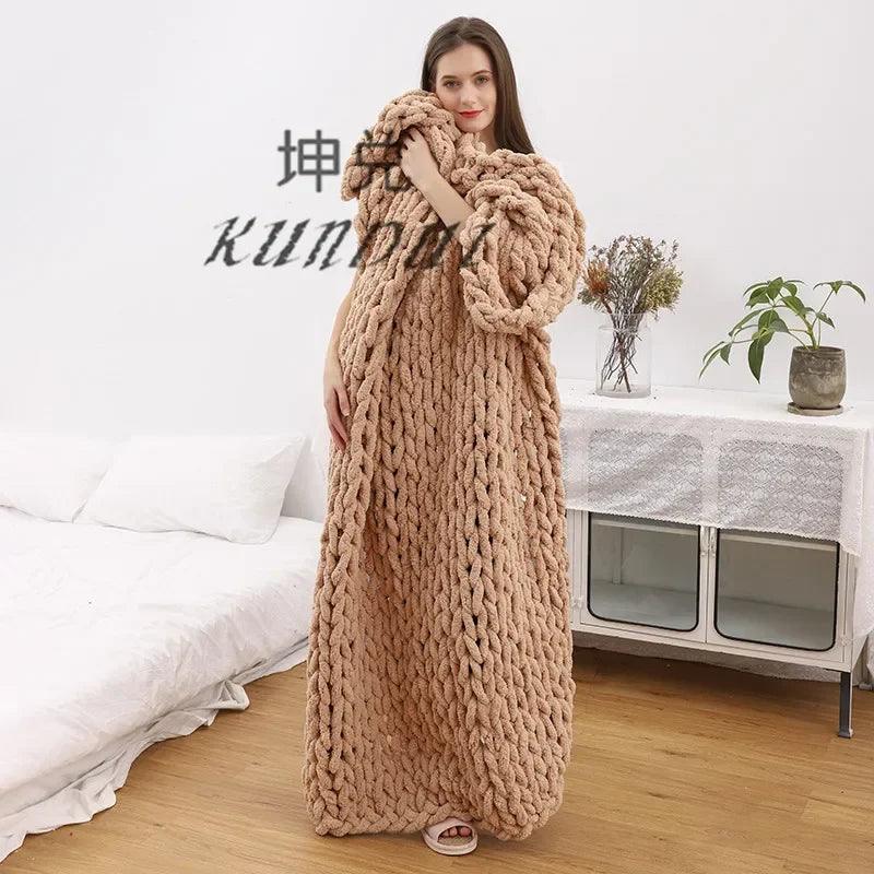 Luxury Heavyweight Thick-Knitted Blanket