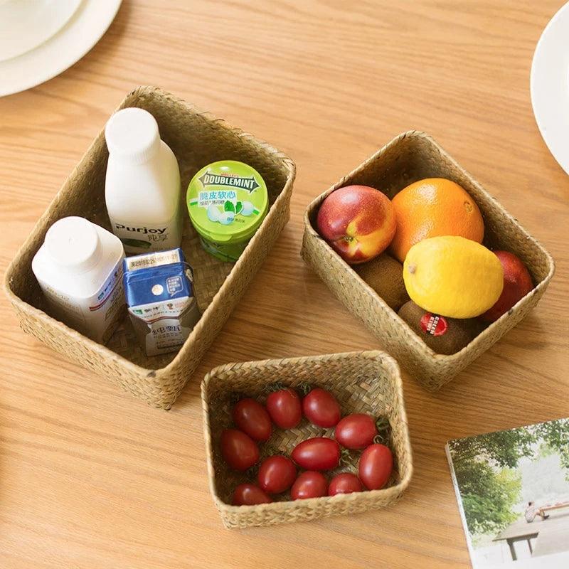 Woven Seagrass Storage Baskets