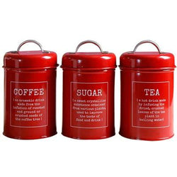 tea coffee sugar retro mason jars