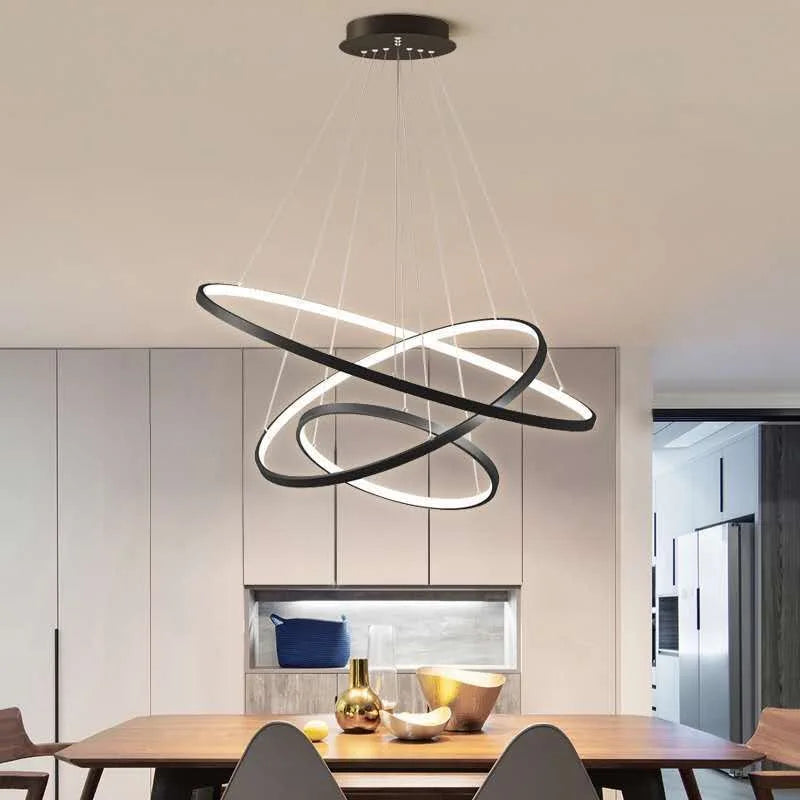 New Nordic ring led dining room chandelier modern minimalist