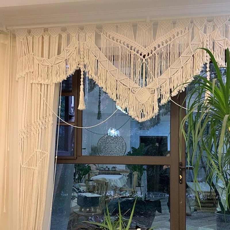 Handmade Macrame Wall Hanging Curtain