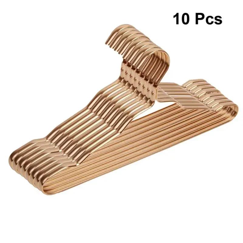 5/10pcs Metallic Clothing Hanger