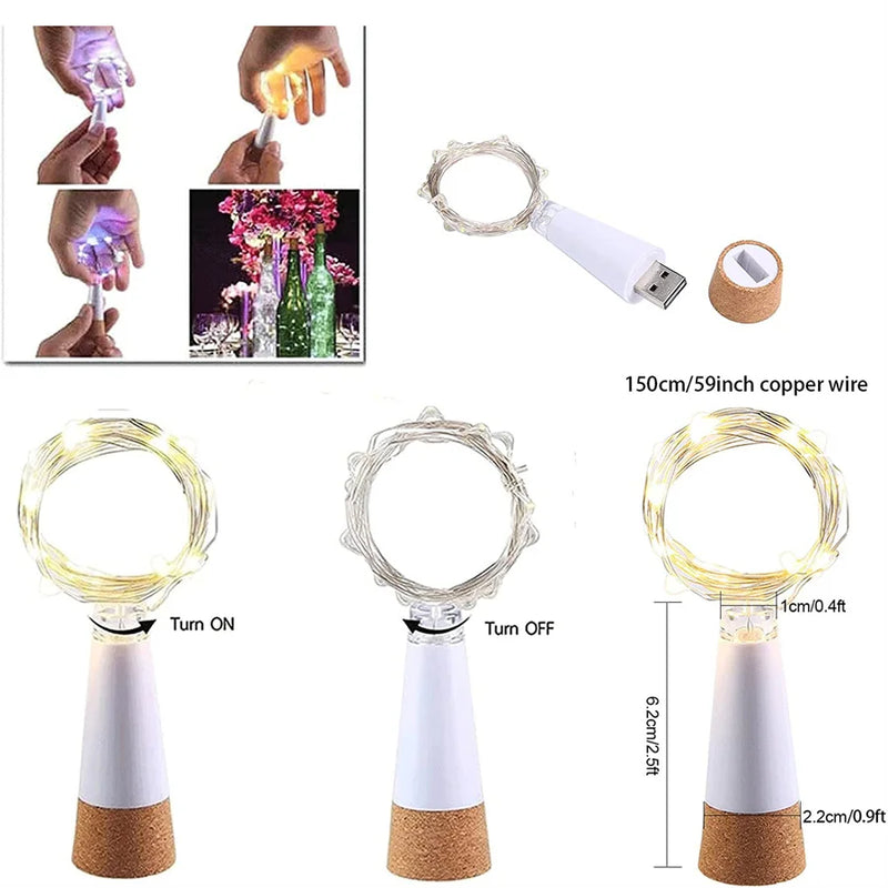 Wine Bottle Stopper Fairy Light