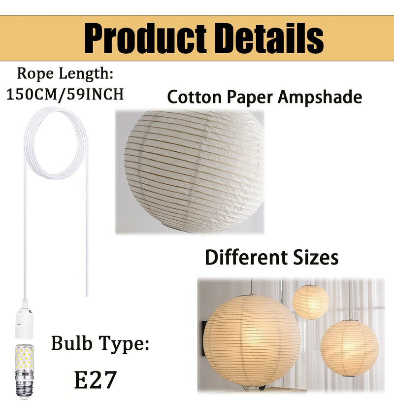 Light Japanese Paper Hanging Lamps