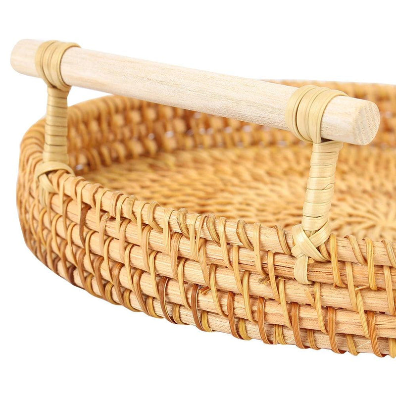 round wicker tray