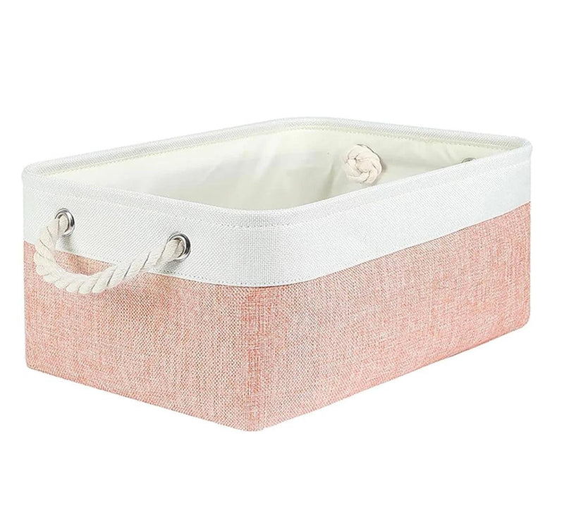 Cube Canvas Fabric Storage Basket