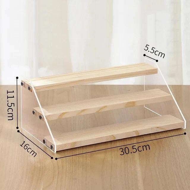 2-7 acrylic wood display stand