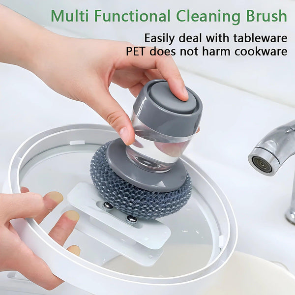 automatic soap adding brush