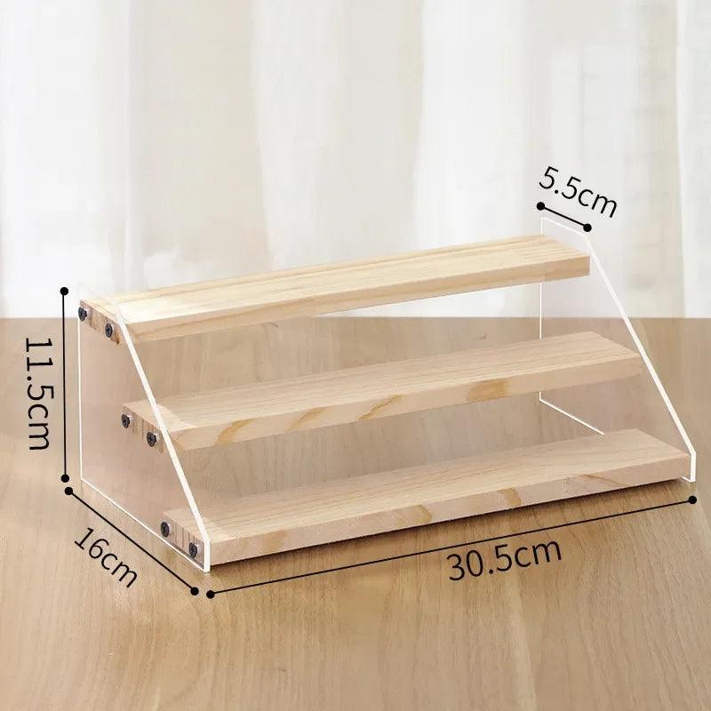 2-7 acrylic wood display stand