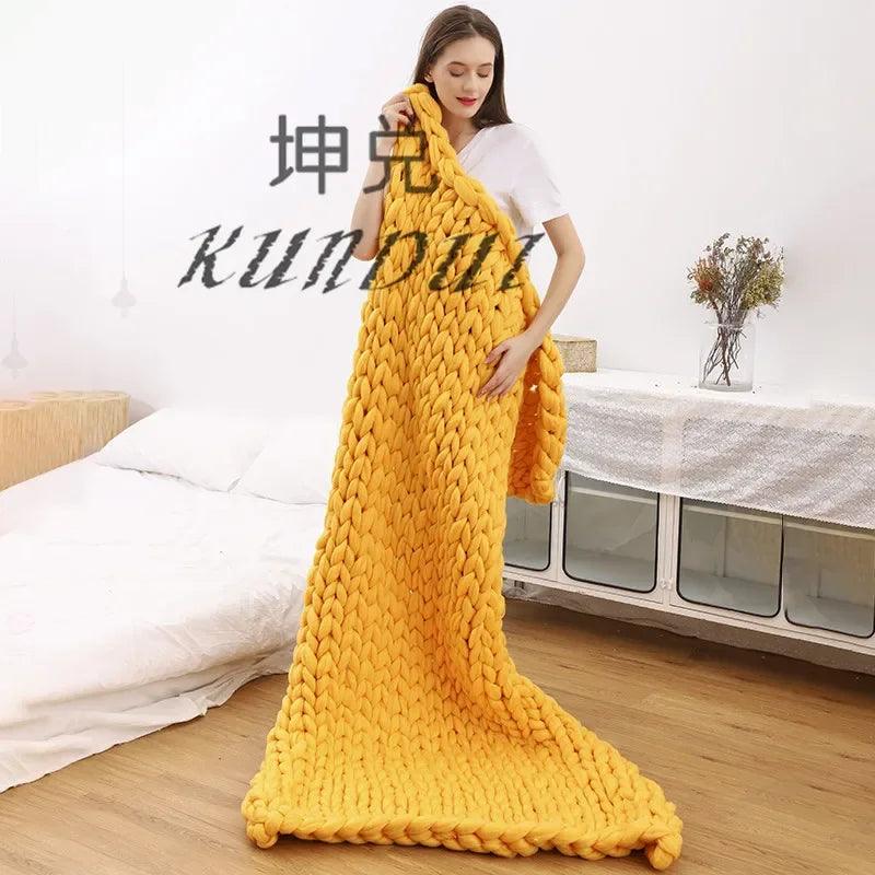 Luxury Heavyweight Thick-Knitted Blanket