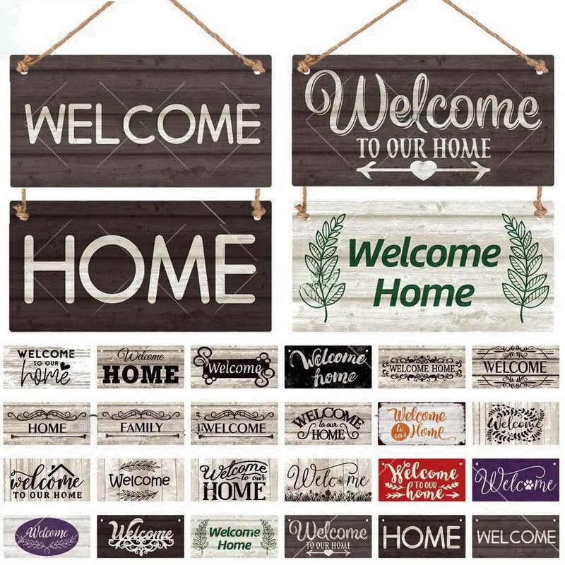 Vintage Welcome Home Wooden Sign