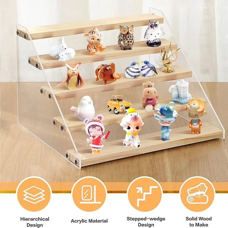 2-7 acrylic wood display stand