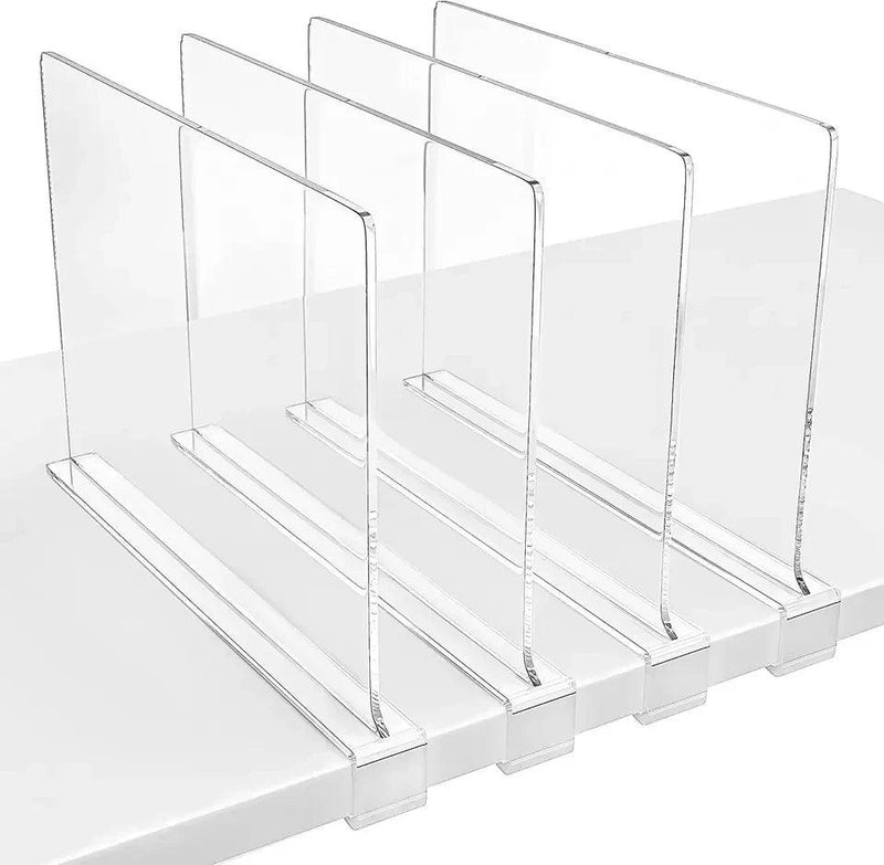 Clear Acrylic Closet Shelf Dividers