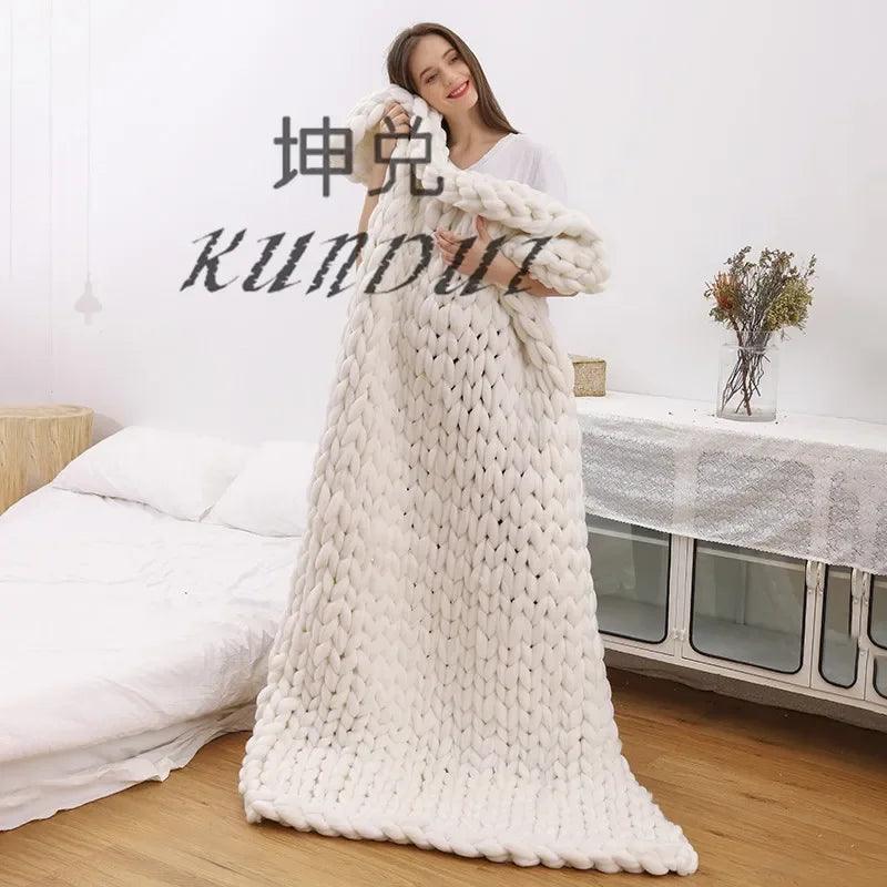 Luxury Heavyweight Thick-Knitted Blanket