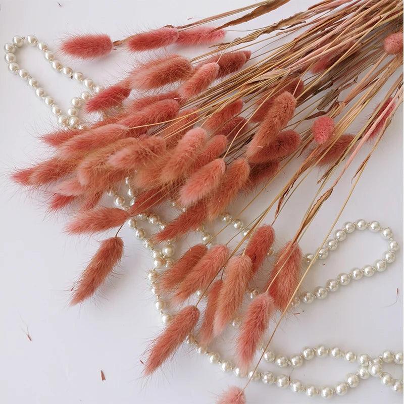 60PCS colorful Bunny Rabbit Tail Grass