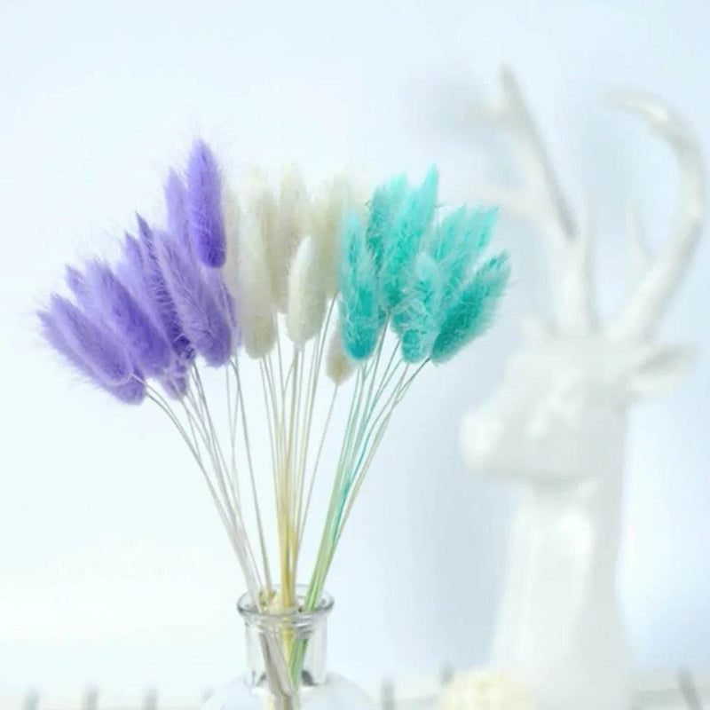 60PCS colorful Bunny Rabbit Tail Grass