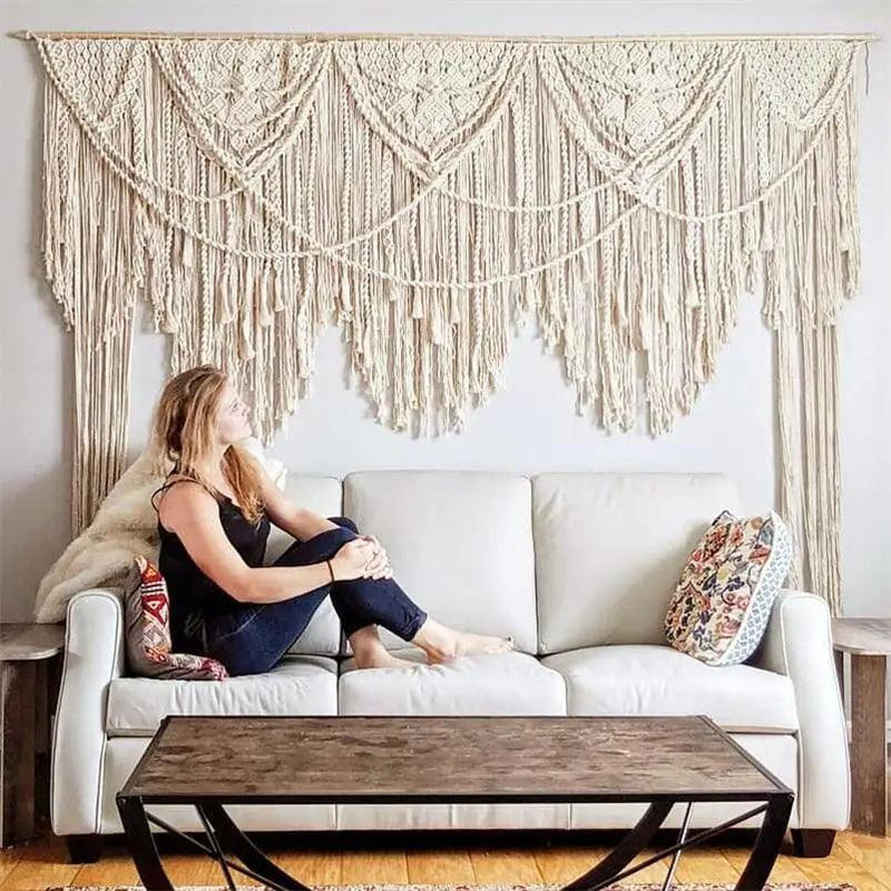 Handmade Cotton Macrame Curtain