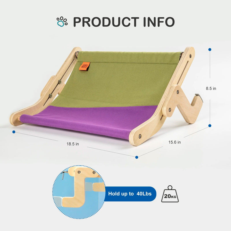 Mewoofun Wooden Cat Hammock