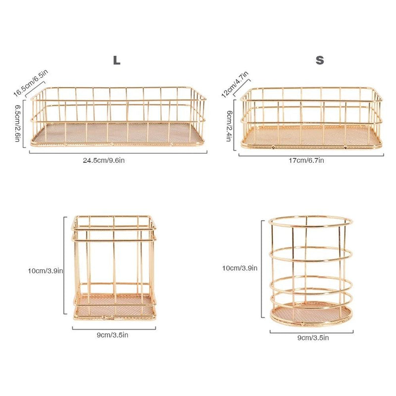 nordic gold desktop organizer