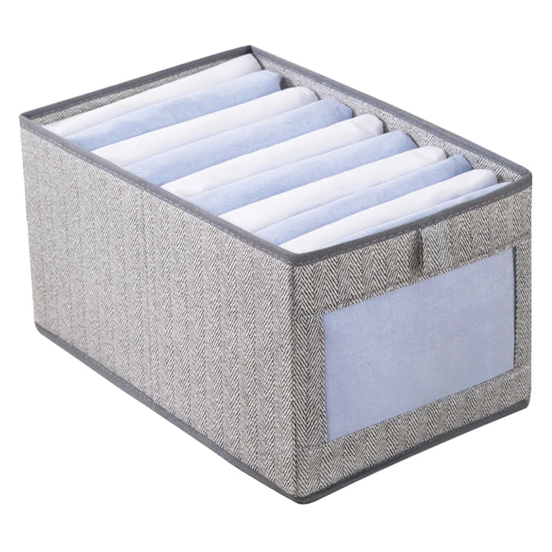 Large Capacity Foldable Storage Box, Clothes and Pants Storage Basket, Drawer Type Divider