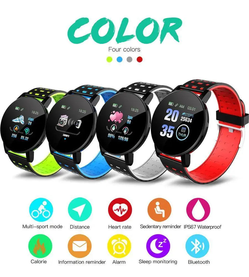 Blood Pressure Waterproof Sport Smartwatch