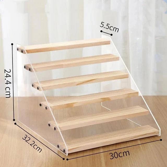 2-7 acrylic wood display stand