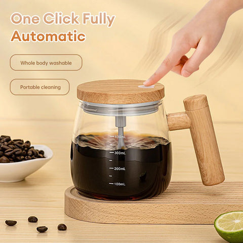 400ML Self Stirring Coffee Cup Electric Stirring Mug Self Mixing Mug Glass Waterproof Automatic Electric Coffee Milk Mixing Cup