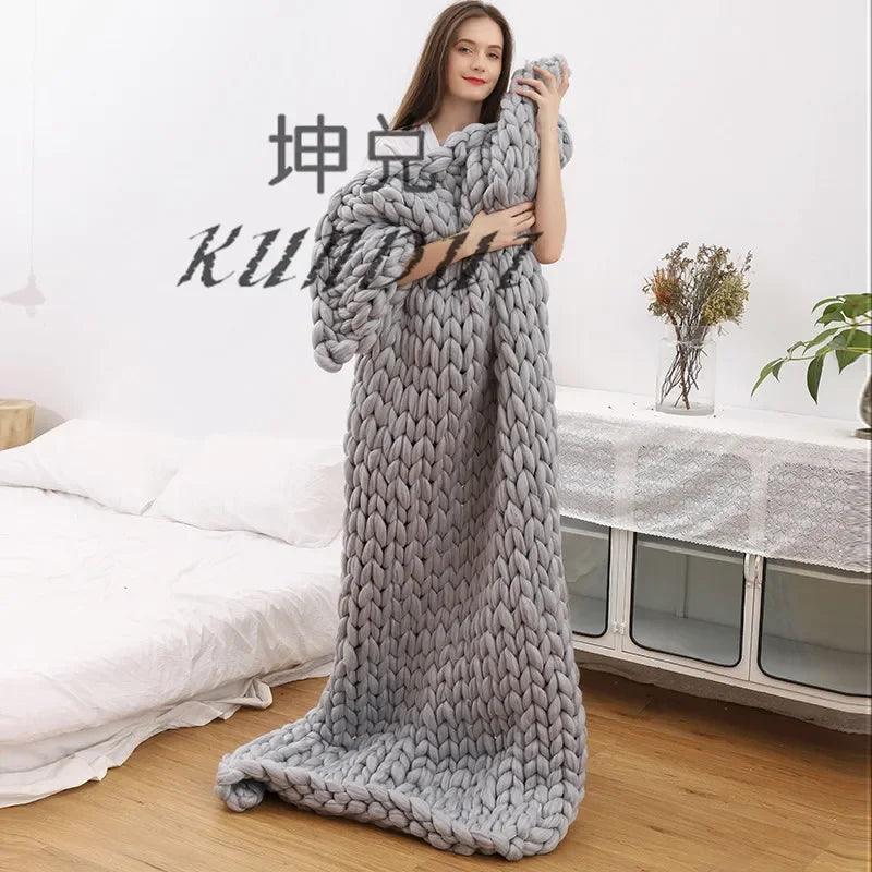 Luxury Heavyweight Thick-Knitted Blanket