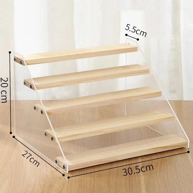 2-7 acrylic wood display stand