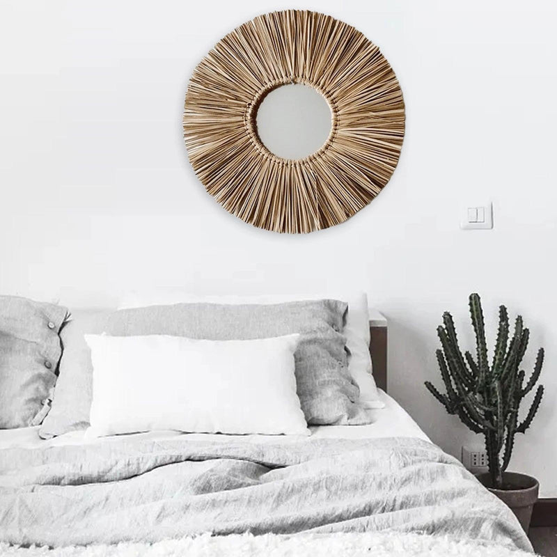 Handmade Straw Mirror