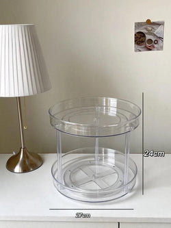 2 layer transparent lazy susan