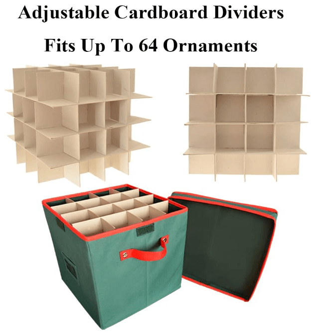 Christmas Ornament Storage Box with Lid