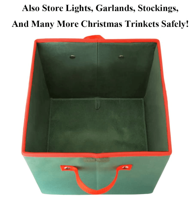 Christmas Ornament Storage Box with Lid