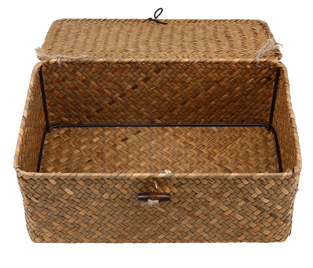 Handmade Straw Woven Organizer