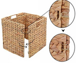 Foldable Hand-Woven Hyacinth Storage Basket