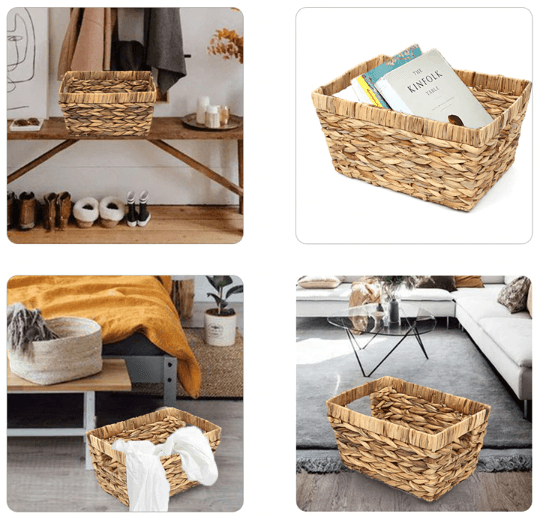 Woven organization Storage Baskets