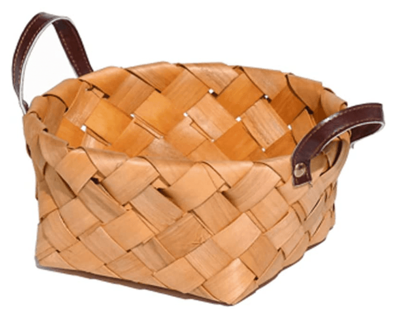 Handmade Wood Woven Basket