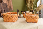 Handmade Wood Woven Basket