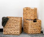 Hand-woven Straw Square Basket