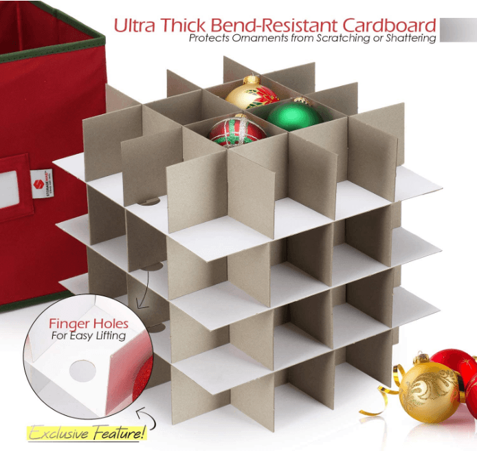 Christmas Ornament Storage Box with Lid